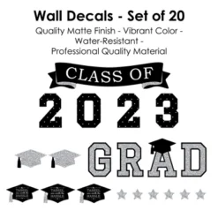 Big Dot Of Happiness Silver Class Of 2023 Graduation Party Wall Decals Set Of 20 -Decoration Series Shop GUEST 7a8d4f83 16a8 4219 8246 9c2cc22ec9b2