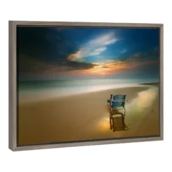 23" X 16" Brand New Day Framed Canvas Wall Art - Amanti Art