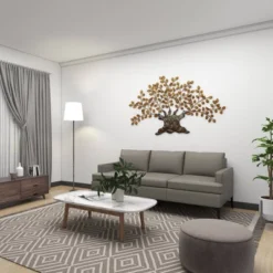 Traditional Metal Tree Indoor Outdoor Wall Decor With Leaves Brown - Olivia & May 31 Traditional Metal Tree Indoor Outdoor Wall Decor With Leaves Brown - Olivia & May -Decoration Series Shop GUEST 7bd07ea8 5d84 449a 9351 5541eaad460b