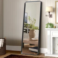 Aalysia 64" X 21" Full Length Mirror, Aluminum Alloy Frame Mirror Full Length For Leaning & Wall Mounted, Round Corners, No Stand - The Pop Home -Decoration Series Shop GUEST 7c82573e 9168 46f9 8b1d c9b26aed7d95