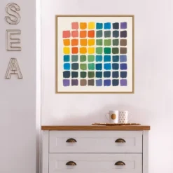 22" X 22" Color Chart By Wild Apple Portfolio Framed Canvas Wall Art Light Brown - Amanti Art -Decoration Series Shop GUEST 7cdbde66 b60c 49bc bb41 70d826c982c2