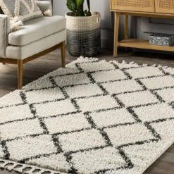 NuLOOM Michelle Diamond Trellis Tassel Area Rug -Decoration Series Shop GUEST 7d1b1ffc d49e 41ef 8085 c42e344b5c00