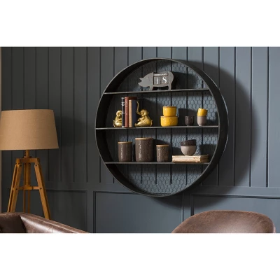 Round Metal Shelf (41") - Storied Home 4 Round Metal Shelf (41") - Storied Home - Image 2
