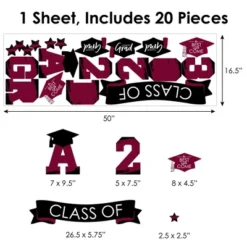 Big Dot Of Happiness Maroon Class Of 2023 Graduation Party Wall Decals Set Of 20 -Decoration Series Shop GUEST 7f19c4a0 15b3 48bc a121 0f9107776594