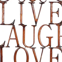 28" X 21" Traditional Metal Live Laugh Love Wall Décor Brown - Olivia & May -Decoration Series Shop GUEST 7f4e307f c51f 4d5e ad24 14cec65bbcff