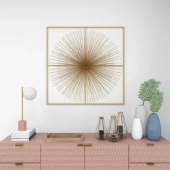 Metal Starburst Handmade Large 3D Wall Decor With Gold Frame Gold - CosmoLiving By Cosmopolitan -Decoration Series Shop GUEST 7f80dd36 d9a8 46fb a213 bc130dc4a943