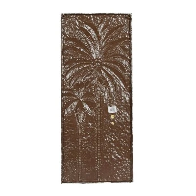Metal Tree Relief Palm Wall Decor With Gold Detailing Gold - Olivia & May 3 Metal Tree Relief Palm Wall Decor With Gold Detailing Gold - Olivia & May