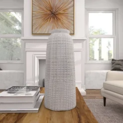 17" X 7.5" Terracotta Vase White - Olivia & May -Decoration Series Shop GUEST 806ae1a4 6b48 4c22 bbd0 08a3597bd6b6