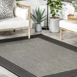 NuLOOM Gris Contemporary Indoor/Outdoor Area Rug -Decoration Series Shop GUEST 810ff643 3efa 453f 998c fd6377ee0737