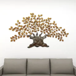 Traditional Metal Tree Indoor Outdoor Wall Decor With Leaves Brown - Olivia & May 26 Traditional Metal Tree Indoor Outdoor Wall Decor With Leaves Brown - Olivia & May -Decoration Series Shop GUEST 8129baf1 fa15 4bff 8046 dab93b85529b