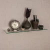 24" X 6" Glass Floating Shelf With Brackets Clear/Silver - Danya B. -Decoration Series Shop GUEST 81b8a378 888b 4826 b46f 2d2ec4e8be37