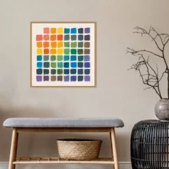 22" X 22" Color Chart By Wild Apple Portfolio Framed Canvas Wall Art Light Brown - Amanti Art -Decoration Series Shop GUEST 81fd1f97 b9f2 48e4 b0a5 d33ff1dd5b89