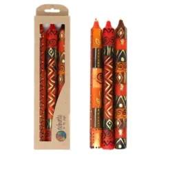 Global Crafts Unscented Hand-Painted Dinner Candles, Boxed Set Of 3 -Decoration Series Shop GUEST 843022af 95a4 453d bdbd 77d46e3e2bd3