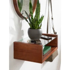 18" X 6" Holt Wood/Glass Decorative Wall Shelf Walnut Brown - Kate & Laurel All Things Decor 14 18" X 6" Holt Wood/Glass Decorative Wall Shelf Walnut Brown - Kate & Laurel All Things Decor -Decoration Series Shop GUEST 852eb518 e7d8 4ee3 86e8 743ed94a7275