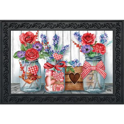 Love Filled Mason Jars Valentine's Day Doormat Indoor Outdoor 30" X 18" Briarwood Lane 3 Love Filled Mason Jars Valentine's Day Doormat Indoor Outdoor 30" X 18" Briarwood Lane