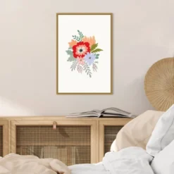 16" X 23" Spring Flowers By Annie Bailey Art Framed Canvas Wall Art - Amanti Art -Decoration Series Shop GUEST 87c99e3d 9464 4f97 bd73 05065c307931