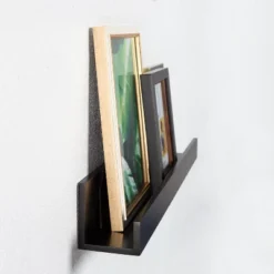 24" X 3.3" 2pc Decorative Wall Shelf Set Black - Uniek -Decoration Series Shop GUEST 881fd1a6 d04c 44ee 8705 ba71ac36051c