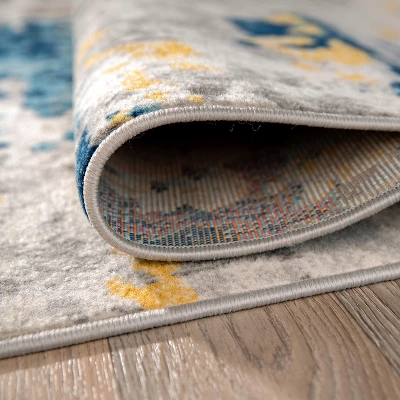 World Rug Gallery Distressed Abstract Pattern Area Rug 6 World Rug Gallery Distressed Abstract Pattern Area Rug - Image 4