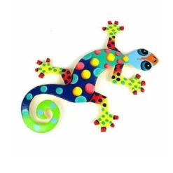 Global Crafts Eight Inch Painted Gecko Recycled Haitian Metal Wall Art -Decoration Series Shop GUEST 8d8742c0 2a7c 4b67 b5d7 88072f3fdd3b