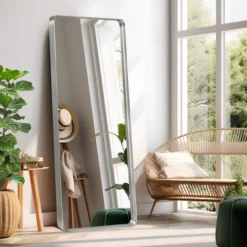 Aalysia 64" X 21" Full Length Mirror, Aluminum Alloy Frame Mirror Full Length For Leaning & Wall Mounted, Round Corners, No Stand - The Pop Home -Decoration Series Shop GUEST 8dbf24e4 88d9 41d5 935d f133c2e50c5d