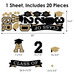 Big Dot Of Happiness Gold Class Of 2023 Graduation Party Wall Decals Set Of 20 -Decoration Series Shop GUEST 8fc13f37 fc09 4ea6 a883 1e02e391baea
