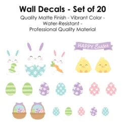 Big Dot Of Happiness Spring Easter Bunny - Peel And Stick Nursery And Home Decor Vinyl Wall Art Stickers - Wall Decals - Set Of 20 -Decoration Series Shop GUEST 908975ad 5171 471c a836 b5f42b075308