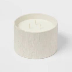 Textured Straight Side Ceramic Warm Cider & Cinnamon Candle White - Threshold™ -Decoration Series Shop GUEST 913d534b 649d 4c6d 9f5e ee9feea56dbd