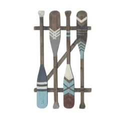 Coastal Wood Paddle Wall Decor With Arrow And Stripe Patterns - Olivia & May -Decoration Series Shop GUEST 9193ff7c a5ca 402a 8d56 c05a04f74ceb