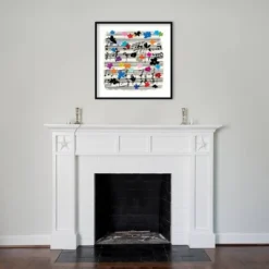 33" X 33" Floral Music Notes By Jenny Frean Wood Framed Wall Art Print - Amanti Art -Decoration Series Shop GUEST 91c57ed5 566c 4178 ae06 072ecdd28a61