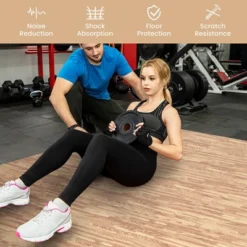 Costway 12 Tiles Wood Grain EVA Foam Floor Mats Interlocking W/Borders 24" Natural -Decoration Series Shop GUEST 9206c812 ecb0 42f2 8f10 f8e8e77d52d2