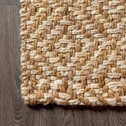Hira Hand Woven Diamond Chunky Jute Area Rug - JONATHAN Y -Decoration Series Shop GUEST 925e030d b015 4a76 ad2d a31f49667ffa