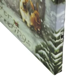 Northlight LED Lighted Snowman And Reindeer Christmas Canvas Wall Art 15.75" X 11.75" -Decoration Series Shop GUEST 926519e8 6157 44bd b3be fbed05ffa953