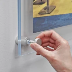 Azar Displays Floating Acrylic Wall Frame With Silver Stand Off Caps: 22" X 28" Graphic Size, Overall Frame Size: 26" X 32" -Decoration Series Shop GUEST 92bbff9e a889 47ec be18 877f5d46fc07