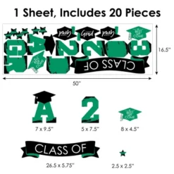 Big Dot Of Happiness Green Class Of 2023 Graduation Party Wall Decals Set Of 20 -Decoration Series Shop GUEST 9323cca3 0ed9 4d1f b979 7aaa0ca882b6