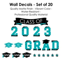 Big Dot Of Happiness Teal Class Of 2023 Graduation Party Wall Decals Set Of 20 -Decoration Series Shop GUEST 9409b43f 36c7 4ed1 89c5 10b2ae26b828