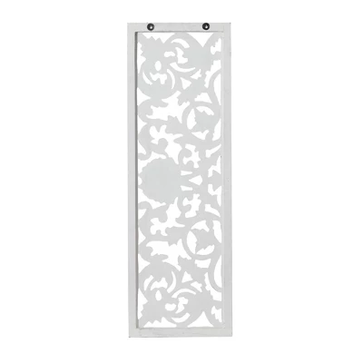 Wood Floral Handmade Intricately Carved Wall Decor Set Of 3 White - Olivia & May 15 Wood Floral Handmade Intricately Carved Wall Decor Set Of 3 White - Olivia & May - Image 13