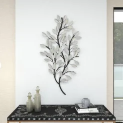 Metal Leaf Metallic Wall Decor With Stem - Olivia & May -Decoration Series Shop GUEST 940cfba8 8bb9 47c7 8a1f 2e133379ba45