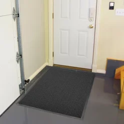 3'x5' Solid Dotted Doormat Charcoal - HomeTrax