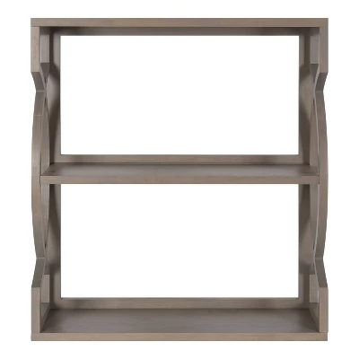 25" X 28" Raines Wood Decorative Wall Shelf Gray - Kate & Laurel All Things Decor 3 25" X 28" Raines Wood Decorative Wall Shelf Gray - Kate & Laurel All Things Decor