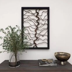 Wood Tree Branch Wall Decor With Black Frame Brown - Olivia & May 28 Wood Tree Branch Wall Decor With Black Frame Brown - Olivia & May -Decoration Series Shop GUEST 980b3bf7 9453 4b2a b7b5 09dfb5720d1c