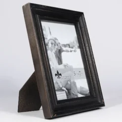Lawrence Frames 5"W X 7"H Durham Weathered Black Wood Picture Frame 746557