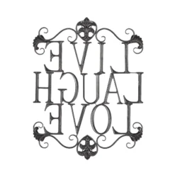 28" X 21" Traditional Metal Live Laugh Love Wall Décor Brown - Olivia & May -Decoration Series Shop GUEST 9cb59a03 5b4c 4fc7 8341 c19981690be4