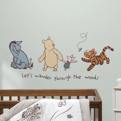 Lambs & Ivy Storytime Pooh Wall Decals - Beige, Animals, Disney, Bear 3 Lambs & Ivy Storytime Pooh Wall Decals - Beige, Animals, Disney, Bear