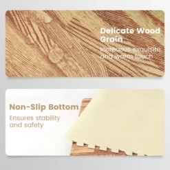 Costway 12 Tiles Wood Grain EVA Foam Floor Mats Interlocking W/Borders 24" Natural -Decoration Series Shop GUEST 9ef27243 5f9a 44c5 aace 2f472e8fd61c