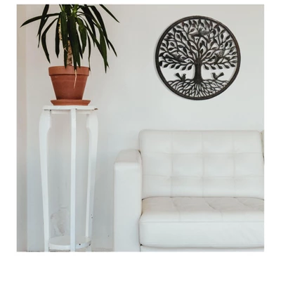 Global Crafts Birds On Roots Tree Of Life Ringed Haitian Steel Drum Wall Art 4 Global Crafts Birds On Roots Tree Of Life Ringed Haitian Steel Drum Wall Art - Image 2
