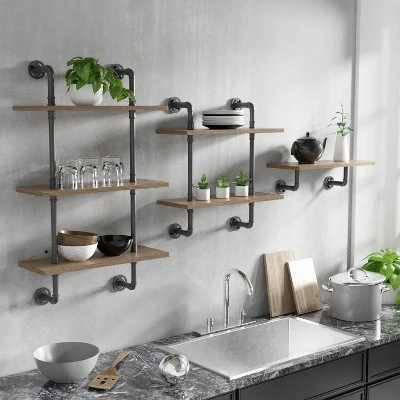 Dylan 1 Layer Floating Shelf Natural - HOMES: Inside + Out 4 Dylan 1 Layer Floating Shelf Natural - HOMES: Inside + Out - Image 2