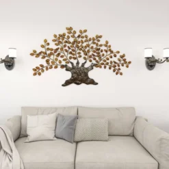 Traditional Metal Tree Indoor Outdoor Wall Decor With Leaves Brown - Olivia & May 29 Traditional Metal Tree Indoor Outdoor Wall Decor With Leaves Brown - Olivia & May -Decoration Series Shop GUEST a1f61a86 6700 421a 8ce9 26870ad235ed