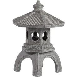 John Timberland Pagoda Statue Sculpture Garden Decor Indoor Outdoor Front Porch Patio Yard Outside Home Balcony Old Faux Stone Finish 16 1/2" Tall -Decoration Series Shop GUEST a56695ec 3ab0 402e 9f27 02b797e5722b