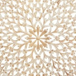 Wood Floral Handmade Intricately Carved Wall Decor With Mandala Design Light Brown - Olivia & May -Decoration Series Shop GUEST a9351c08 d609 43bb a923 49717bce1044