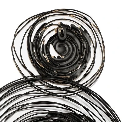 27" X 42" Metal Plate Wall Decor With Textured Pattern Gold - Olivia & May 6 27" X 42" Metal Plate Wall Decor With Textured Pattern Gold - Olivia & May - Image 4